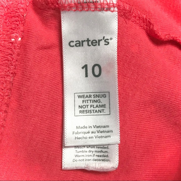 3 for $15 Carter’s Kids Coral Peach Pink & White Polka Dot Shorts Bike Stretch - Picture 3 of 6